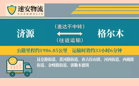 济源到格尔木货运公司