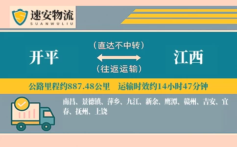 开平到江西货运公司
