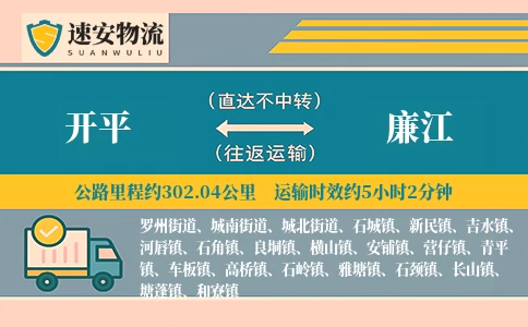 开平到廉江货运公司