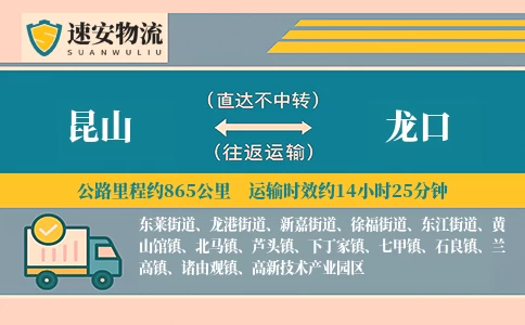 昆山到龙口货运公司