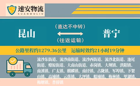 昆山到普宁货运公司