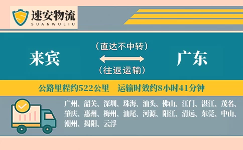 来宾到广东货运公司