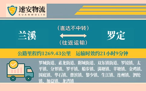 兰溪到罗定货运公司