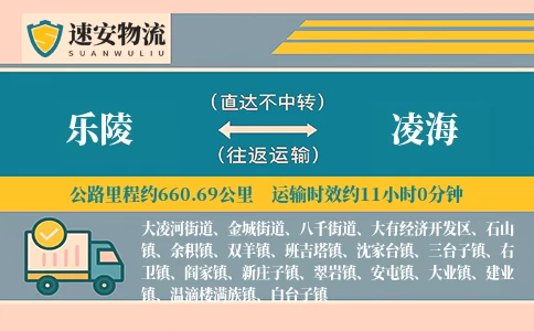 乐陵到凌海货运公司