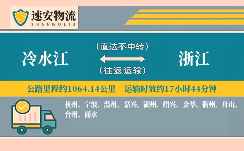 冷水江到浙江货运公司