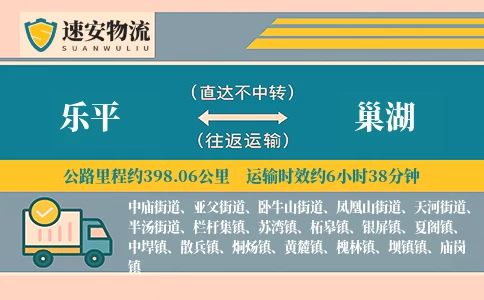 乐平到巢湖货运公司