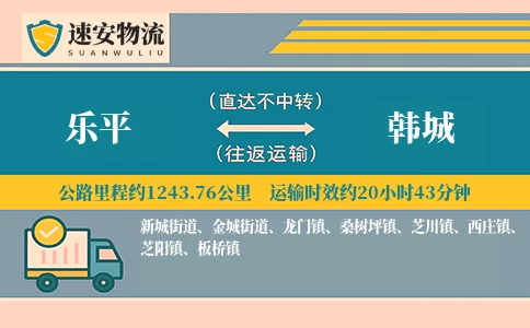 乐平到韩城货运公司