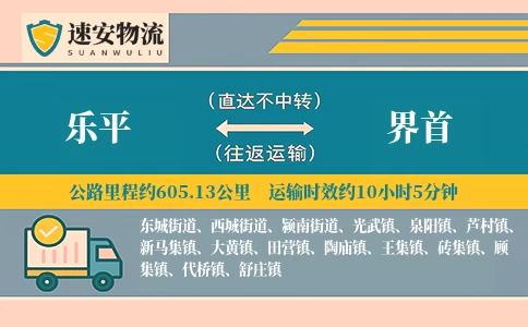乐平到界首货运公司