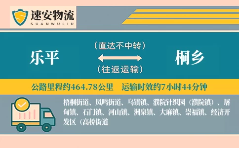 乐平到桐乡货运公司