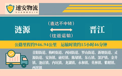 涟源到晋江货运公司