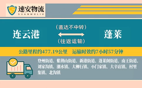 连云港到蓬莱货运公司