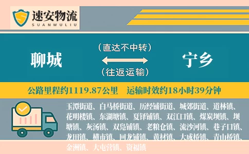 聊城到宁乡货运公司