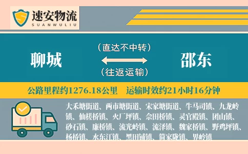 聊城到邵东货运公司