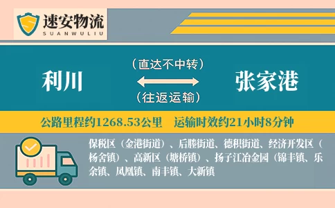 利川到张家港货运公司