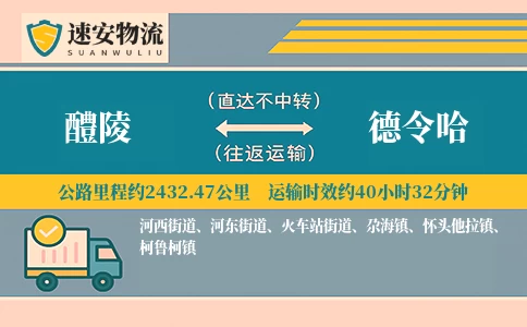 醴陵到德令哈货运公司