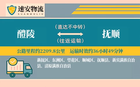 醴陵到抚顺货运公司