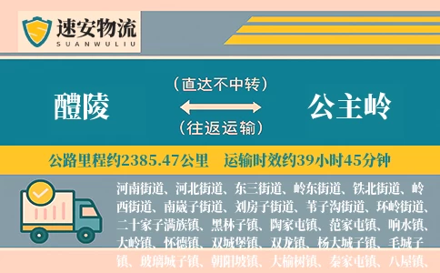 醴陵到公主岭货运公司