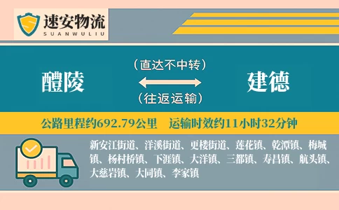 醴陵到建德货运公司