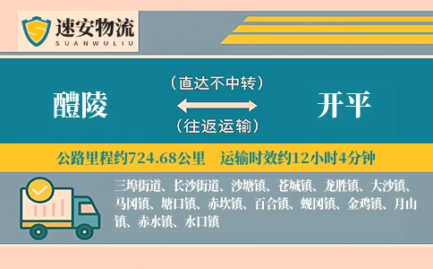 醴陵到开平货运公司