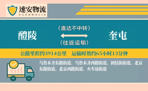 醴陵到奎屯货运公司