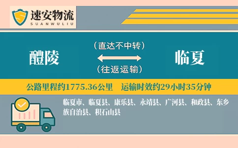 醴陵到临夏货运公司