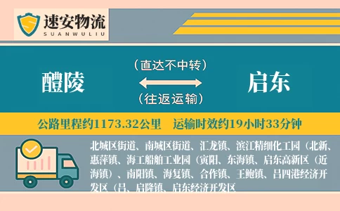 醴陵到启东货运公司