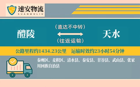 醴陵到天水货运公司