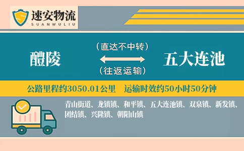 醴陵到五大连池货运公司