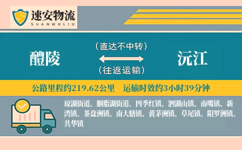 醴陵到沅江货运公司
