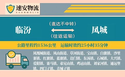 临汾到凤城货运公司
