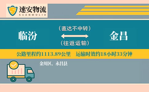 临汾到金昌货运公司