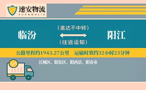 临汾到阳江货运公司