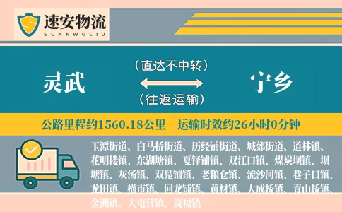 灵武到宁乡货运公司