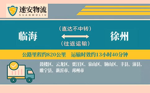 临海到徐州货运公司