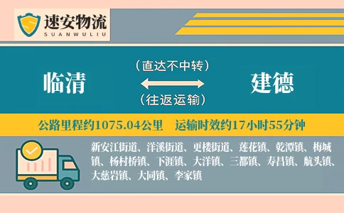 临清到建德货运公司