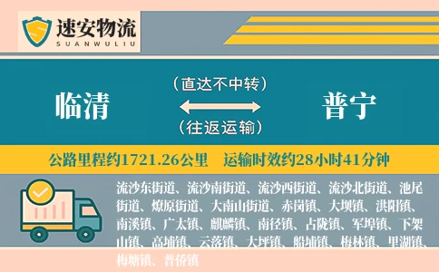 临清到普宁货运公司