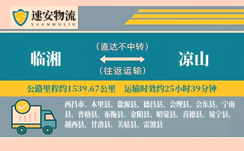 临湘到凉山货运公司