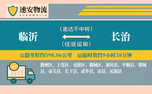 临沂到长治货运公司