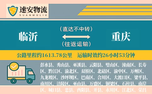 临沂到重庆货运公司