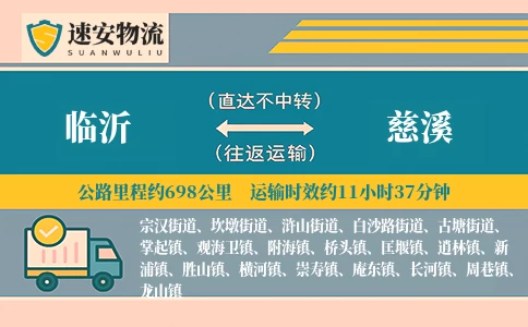临沂到慈溪货运公司