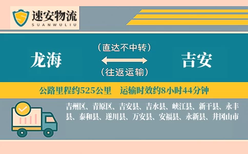 龙海到吉安货运公司