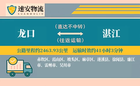 龙口到徐闻县物流公司