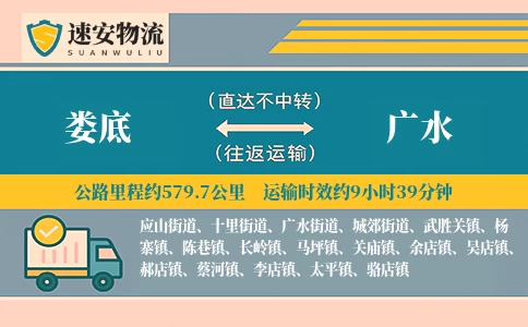 娄底到广水货运公司
