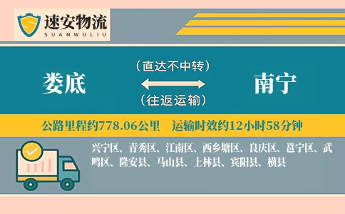 娄底到南宁货运公司