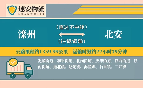 滦州到北安货运公司