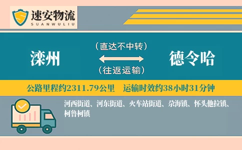 滦州到德令哈货运公司
