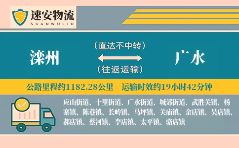 滦州到广水货运公司