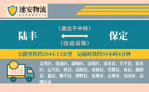 陆丰到保定货运公司