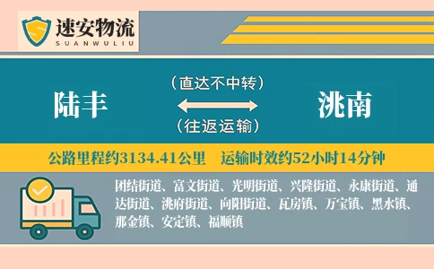 陆丰到洮南货运公司