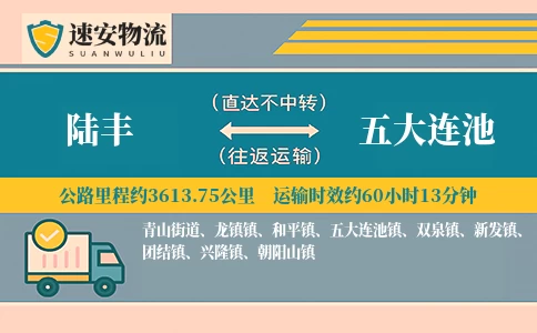 陆丰到五大连池货运公司